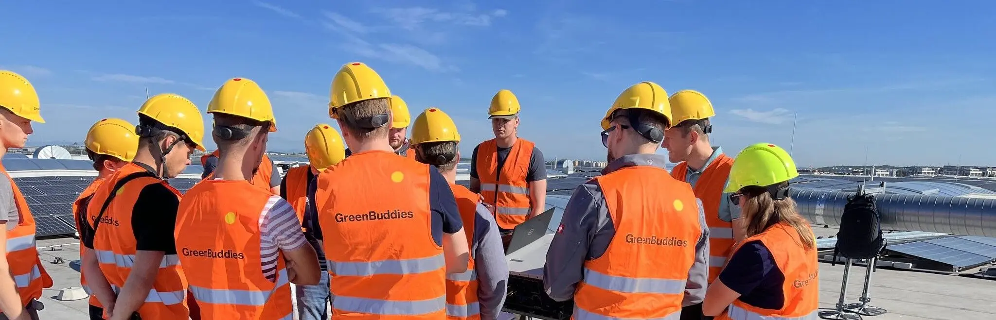 Tým Greenbuddies na střeše
